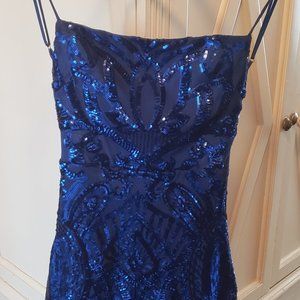 Lucy in the sky body con blue dress M
